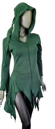 Gugel ZipfelKleid Medieval Gothic Ethno Hippie Witch Pixie  Gr.S/M, L/XL