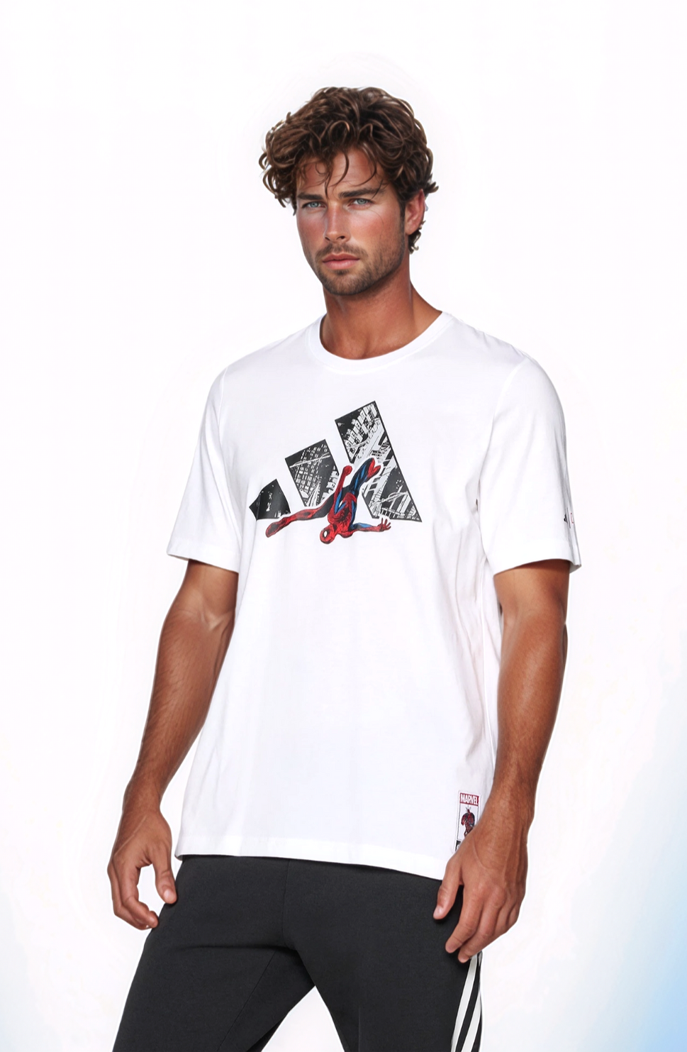 Adidas Herren Spiderman T-Shirt weiß Gr.2XL