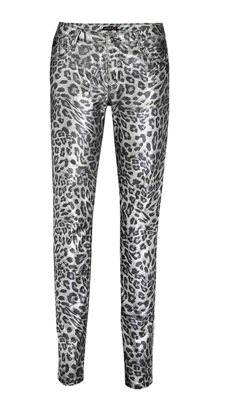 Damen Jeans Röhrenjeans APART  Hose Leo Skinny Stretch silber 38 (40)