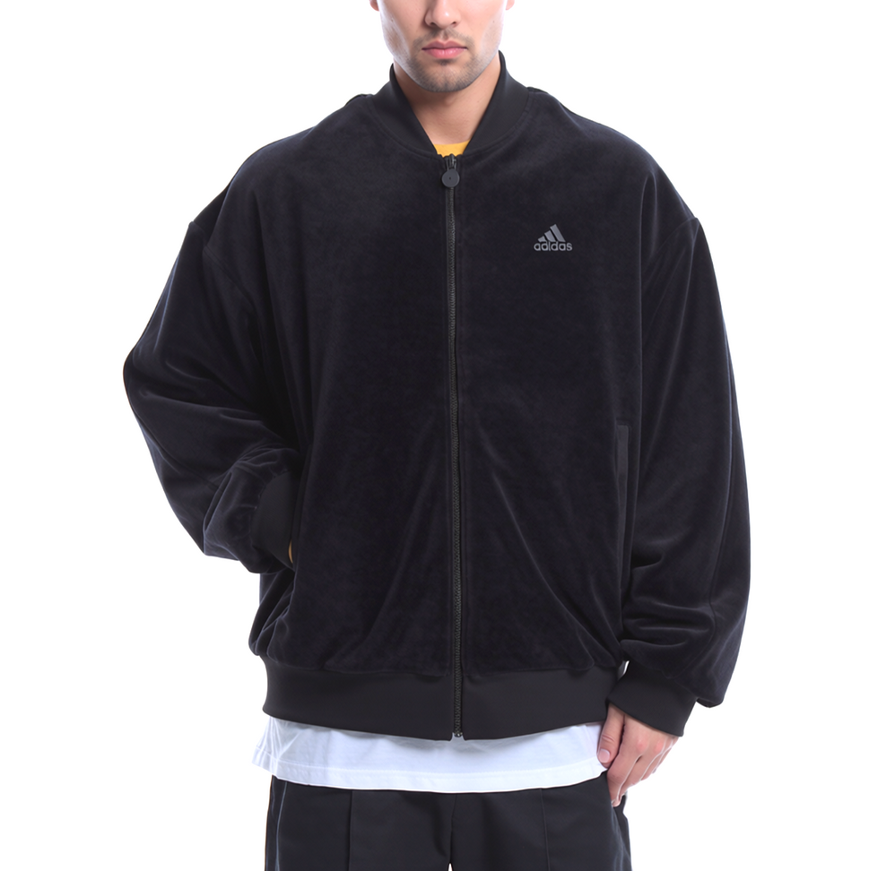 Adidas Embossed Wendejacke Nickisweat relaxed fit Schwarz Gr.L