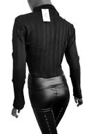 Zeige Bild Calvin Klein Strickjacke Badge Elongated Kurzjacke Rib Struktur Gr.XL 38/40 4