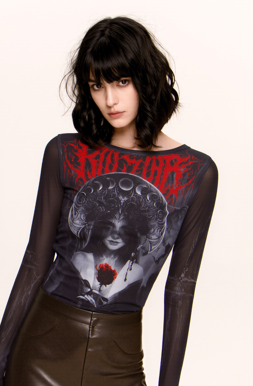 KILLSTAR Mesh Longsleeve - Grimalkin's Glass Gr.XL