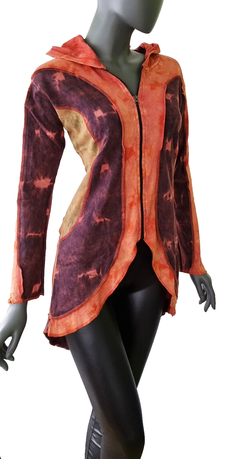 Bäres Gugel Longjacke Shirtjacke  Goa Ethno Medieval Hippie Gr.36-40