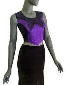 Zeige Bild Corsagentop  Gothic Punk Medieval Victorian violett Gr. 36/38 4