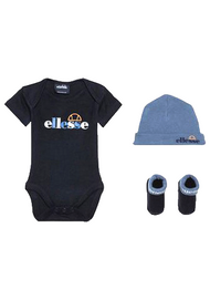 Ellessee Baby 3er Set Body Mütze Schuhe Geschenk Geburt Newborn Gr. 0-3 Monate