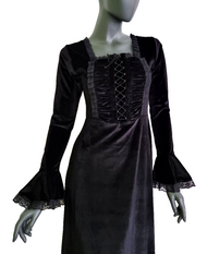 Bäres Empire Gothic  Samtkleid Maxikleid Mittelalter Gothic Witch  Gr. 36/38