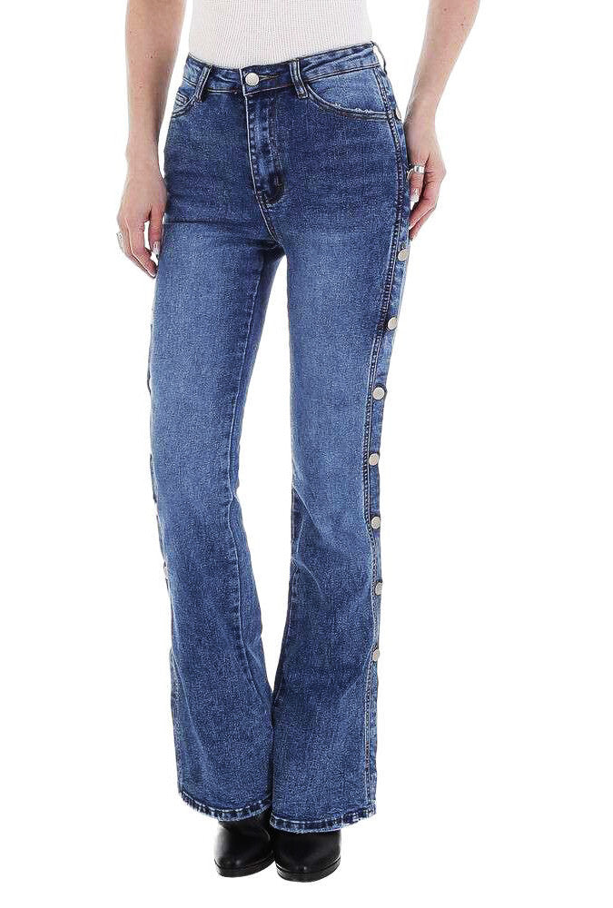 Sexy Bootcut Skinny Flare Jeans mit  Knöpfen Gr.34-40