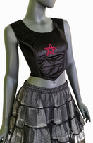 Zeige Bild Corsagentop Samt Pentagramm Gothic Punk Medieval Witch schwarz Gr.34 3
