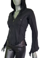 Zeige Bild Gugel  Shirtjacke  Goa Ethno Boho Medieval Hippie schwarz Gr.S/M 4