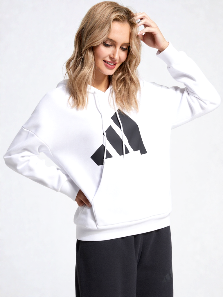 Adidas Sweatshirt 3 Bar Hoodie snow white JN1843 Gr. L 40-44 loose fit