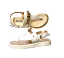 Zeige Bild Michael Kors Sandale Zehensteg - weiss gold Gr.29 3