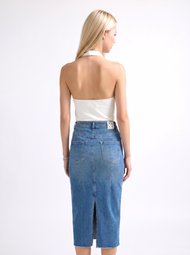 Marc Cain Jeansrock Trip to France Midi blau Gr.2/36