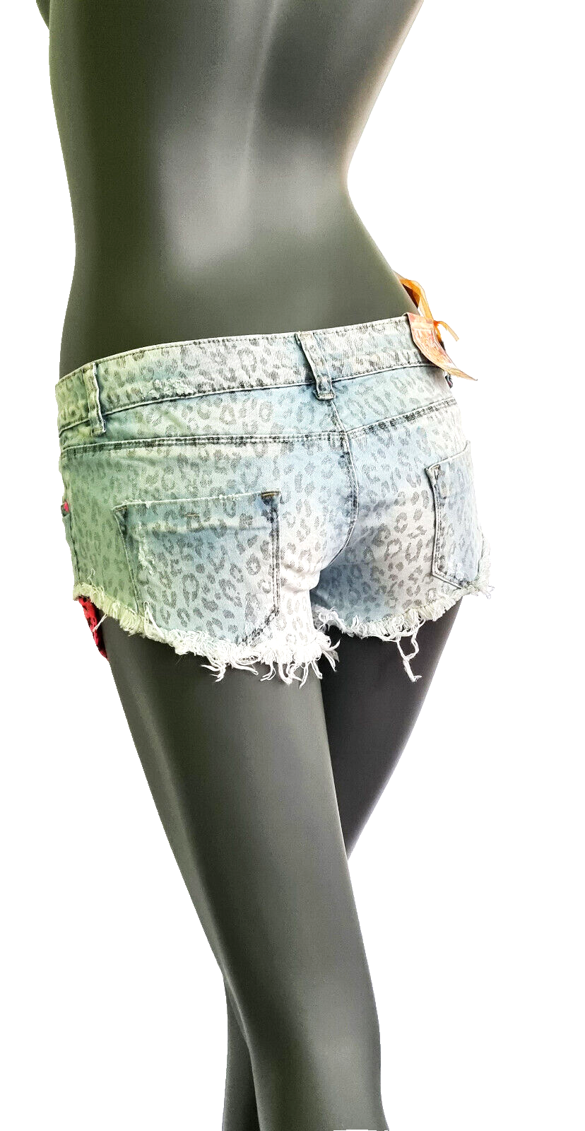 J-Welly Redial Sexy Jeansshorts Low Cut Hotpants Hüftjeans Leopard Gr.36