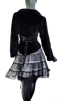 Zeige Bild Samtjacke Miederjacke Corsagenlook Blazer underbust Steampunk Gothic Gr. 34/36 3