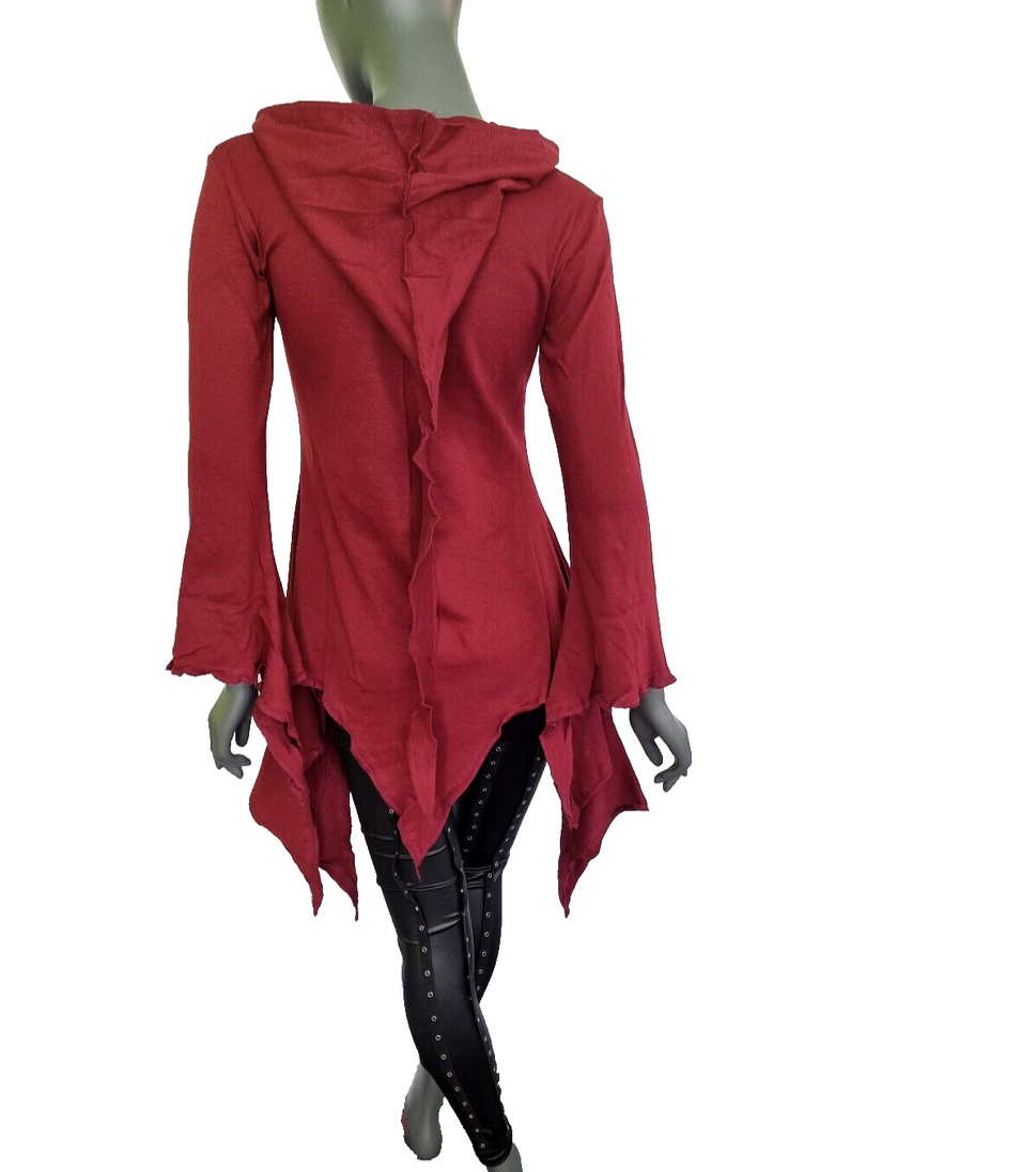 Gugel ZipfelKleid Medieval Gothic Ethno Hippie Witch Pixie  Gr.S/M, L/XL