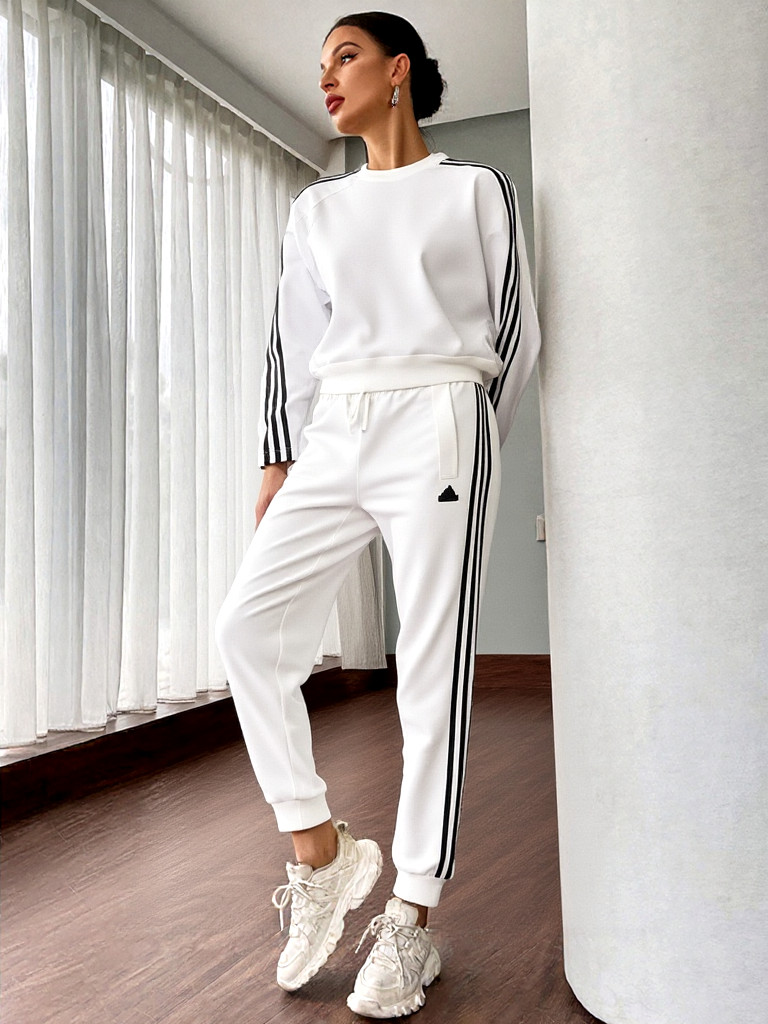 Adidas 3S Reg Pt regular fit Jogginghose IY5321 snow white Gr.L/40-42