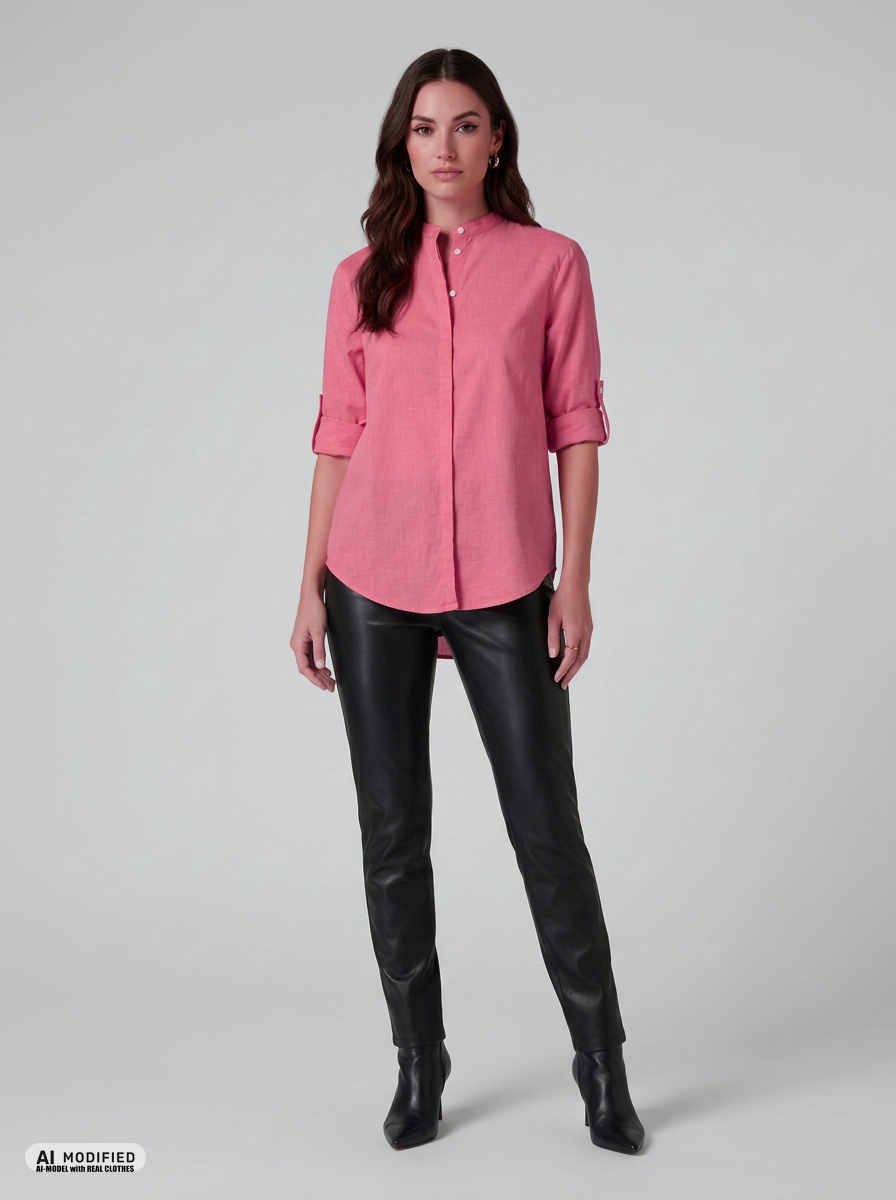 Hugo Boss Hemdbluse mit Stehkragen Befelize dunkelpink Gr.34