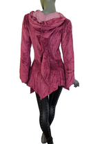 Zeige Bild Gugel Nickisweater Vintage Look Mittelalter Gothic Pixie  rot  Gr.34-38 kl.40 3
