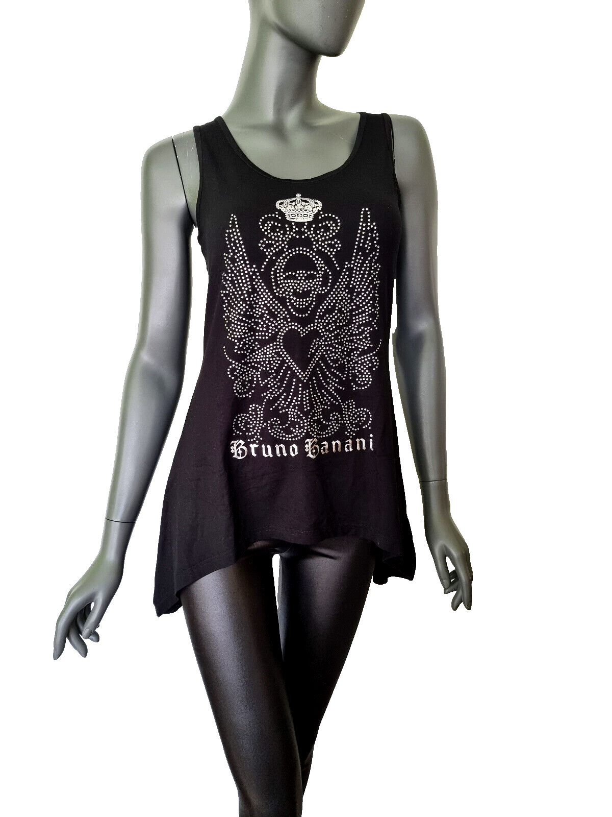 Bruno Banani Longtop Strass Skull Rock Punk vokuhila Gr.38