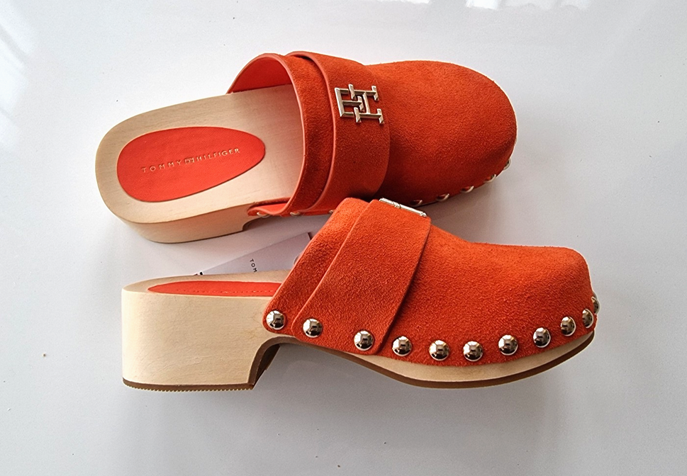 Tommy Hilfiger  Wildleder Clogs orange Gr.37