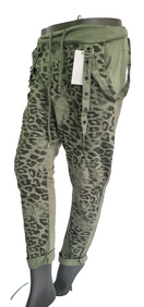 Zeige Bild Jogpants Italy Freizeithose Schlupfhose Leopard Harem Boyfriend Gr.34-38 onesize 3