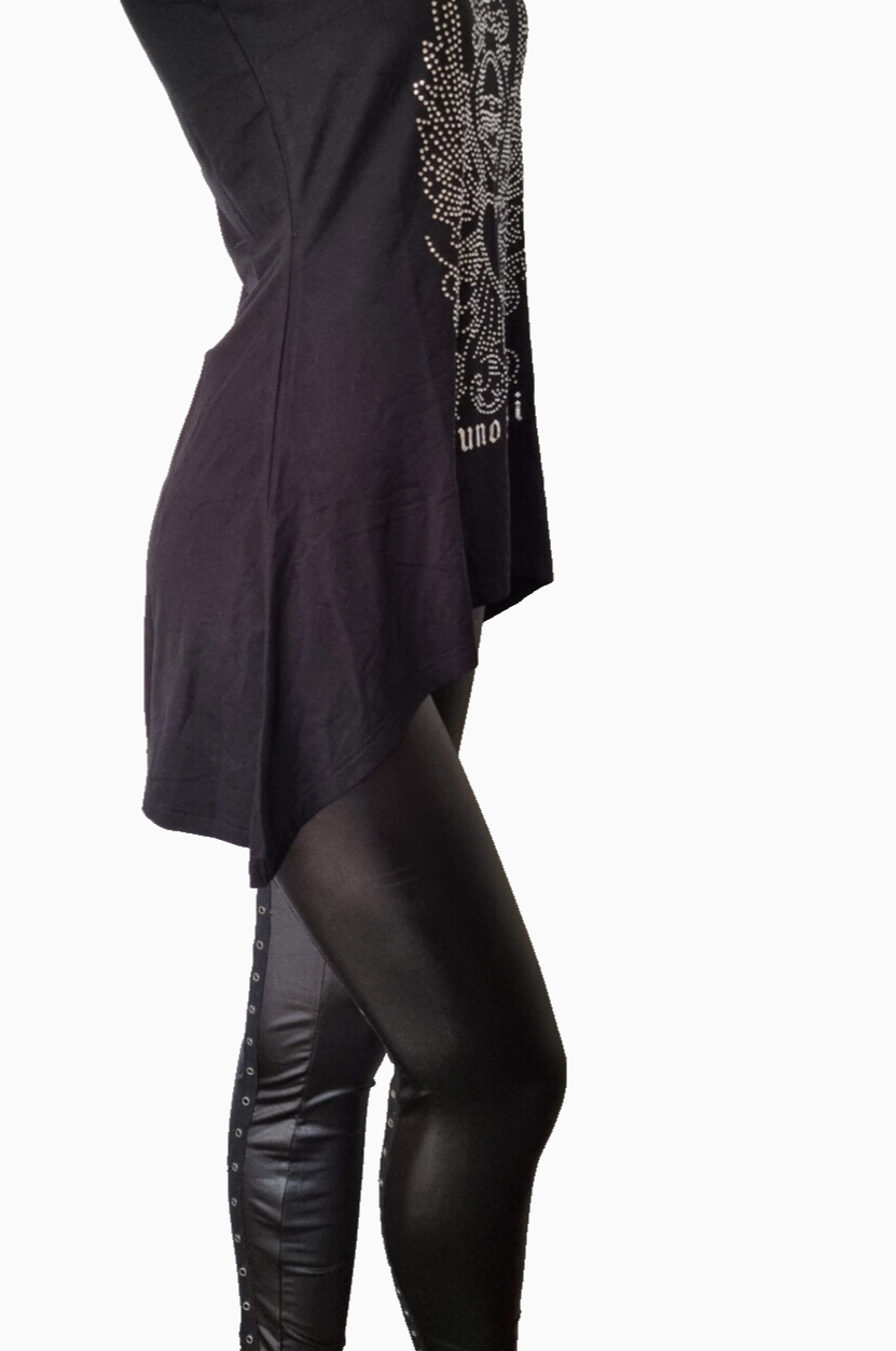 Bruno Banani Longtop Strass Skull Rock Punk vokuhila Gr.38