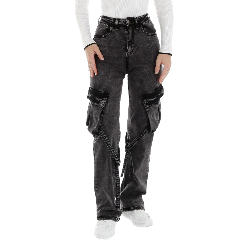 Laulia Damen High Waist Jeans Cargo Pant Gr.S/34