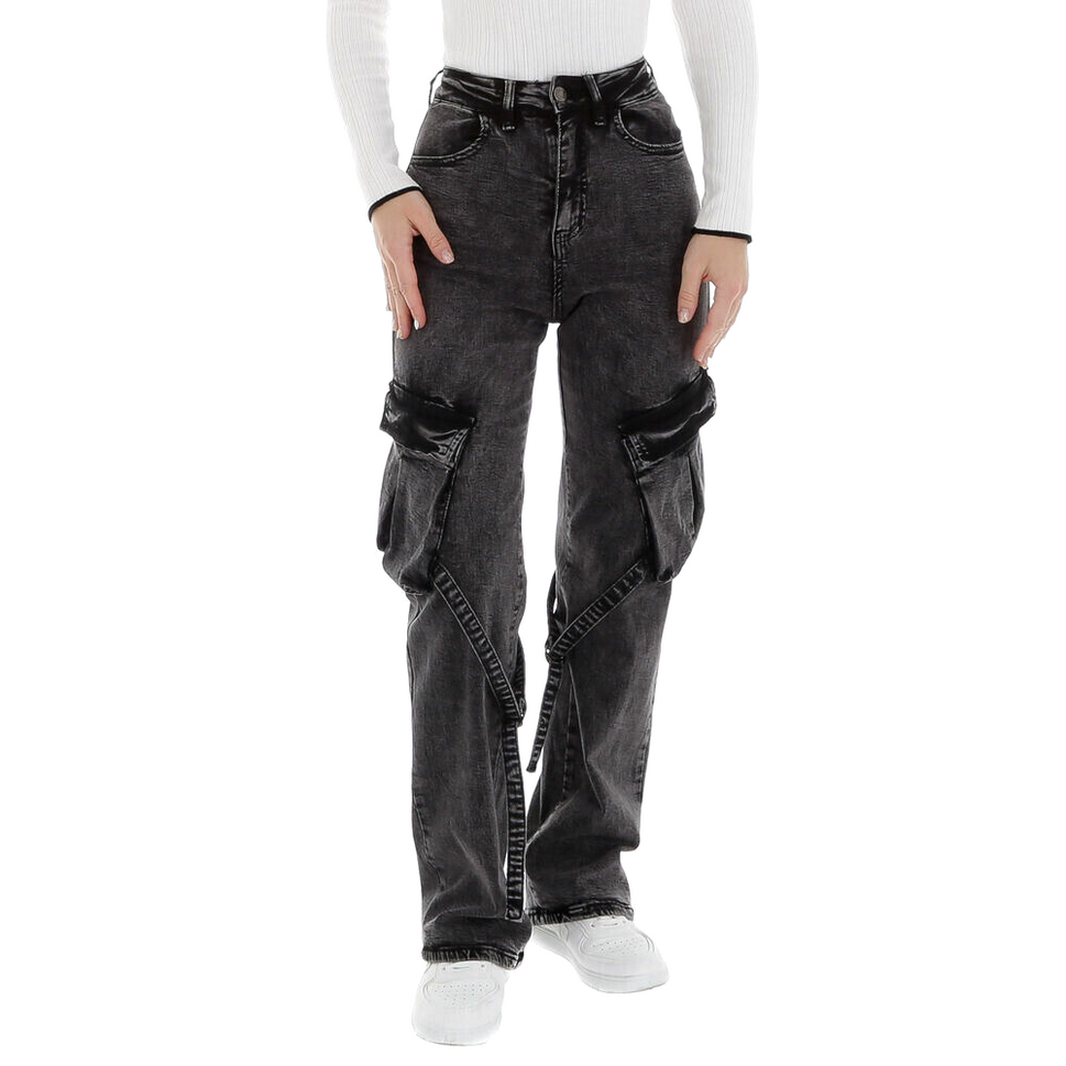 Laulia Damen High Waist Jeans Cargo Pant Gr.S/34