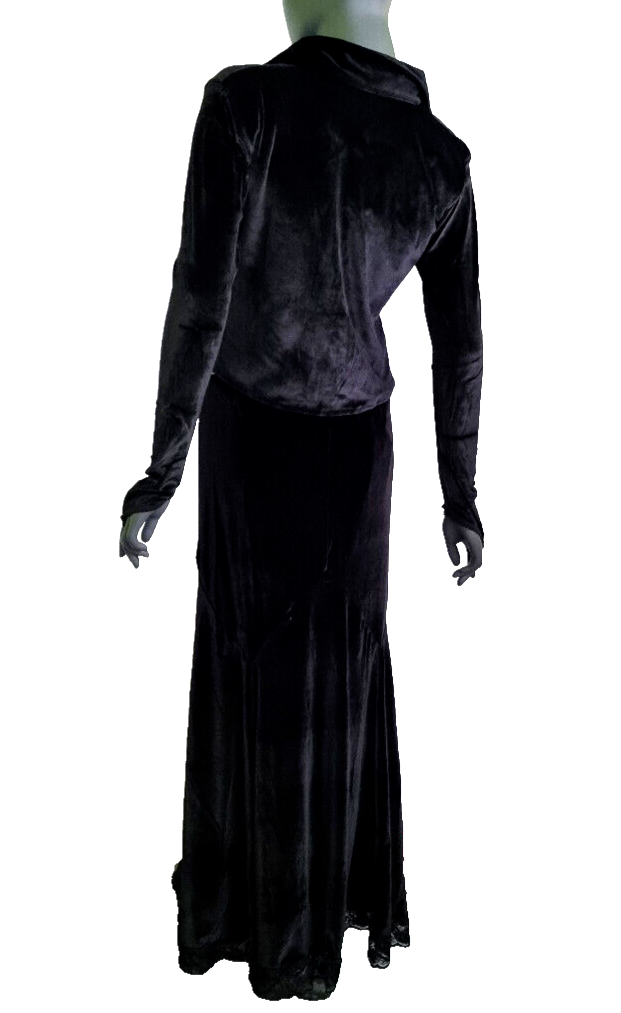 Bäres Blazer Edwardian Gothic Victorian Samtjacke Stulpenärmel Gr. 36/38