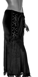 Zeige Bild Maxirock Samtrock  Corsagenrock Gothic Witch Punk Larp  Gr.34/36 kleine 38 4