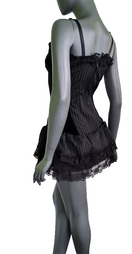 Zeige Bild Bäres Corsagenkleid Minikleid Mieder Gothic Punk Victorian Pinstripes Gr.34/36 3