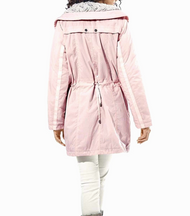 Interstar Parka gefüttert flauschiges Teddyfell rosé grau Gr.38