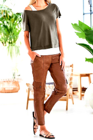 Cargo Lammnappa Lederhose cognac  Gr.34-36