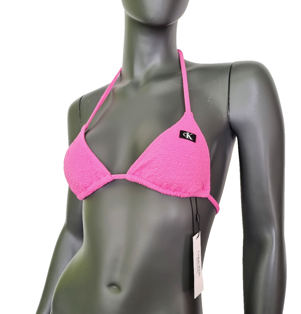 Calvin Klein Bikinioberteil Triangel Rosa Monogram Push up Gr.S Cup A/B