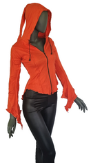 Zeige Bild Gugel  Shirtjacke  Goa Ethno Medieval Hippie orange Gr.38-40 4