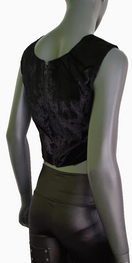 Zeige Bild Corsagentop Schnürung Samt Spitze Gothic Punk victorian schwarz Gr. 36-40 2