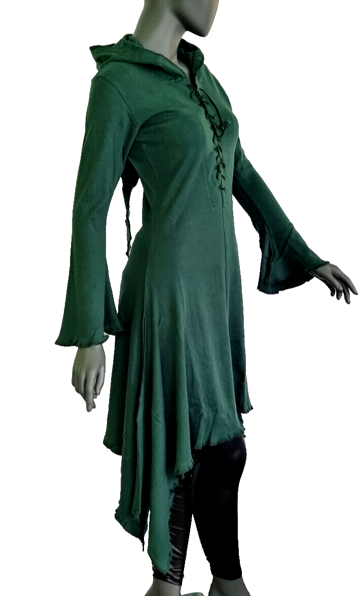Gugel ZipfelKleid Medieval Gothic Ethno Hippie Witch Pixie  Gr.S/M, L/XL