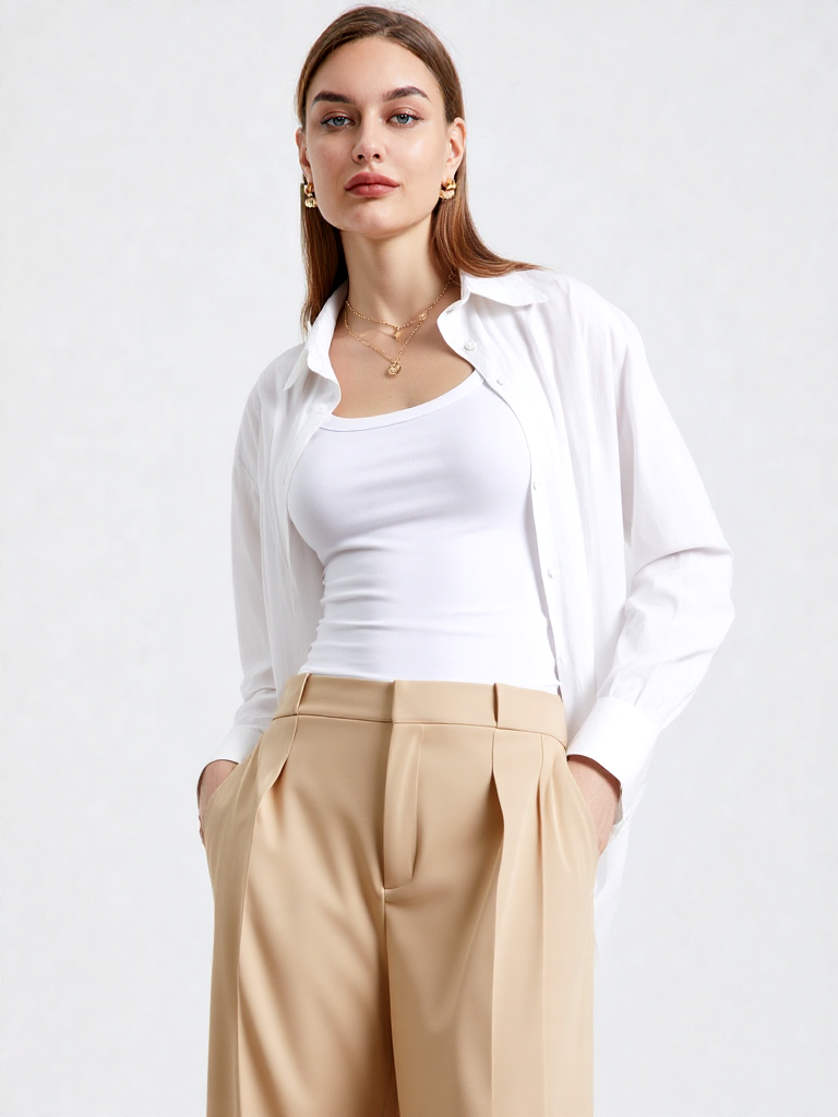 Boss Orange Hose Tansura wide leg beige Gr.46
