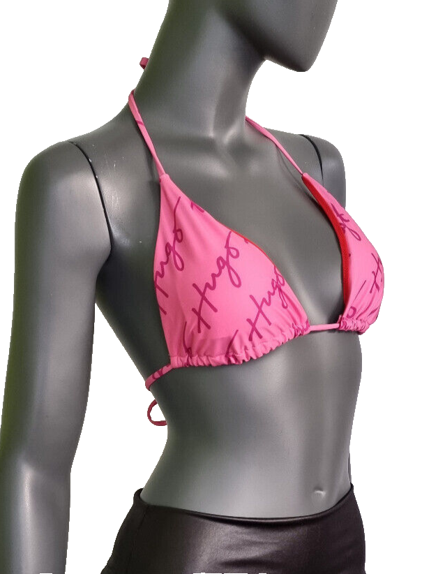 Hugo Boss Bikini-Oberteil Sign Triangel rosa rot Gr.M/38