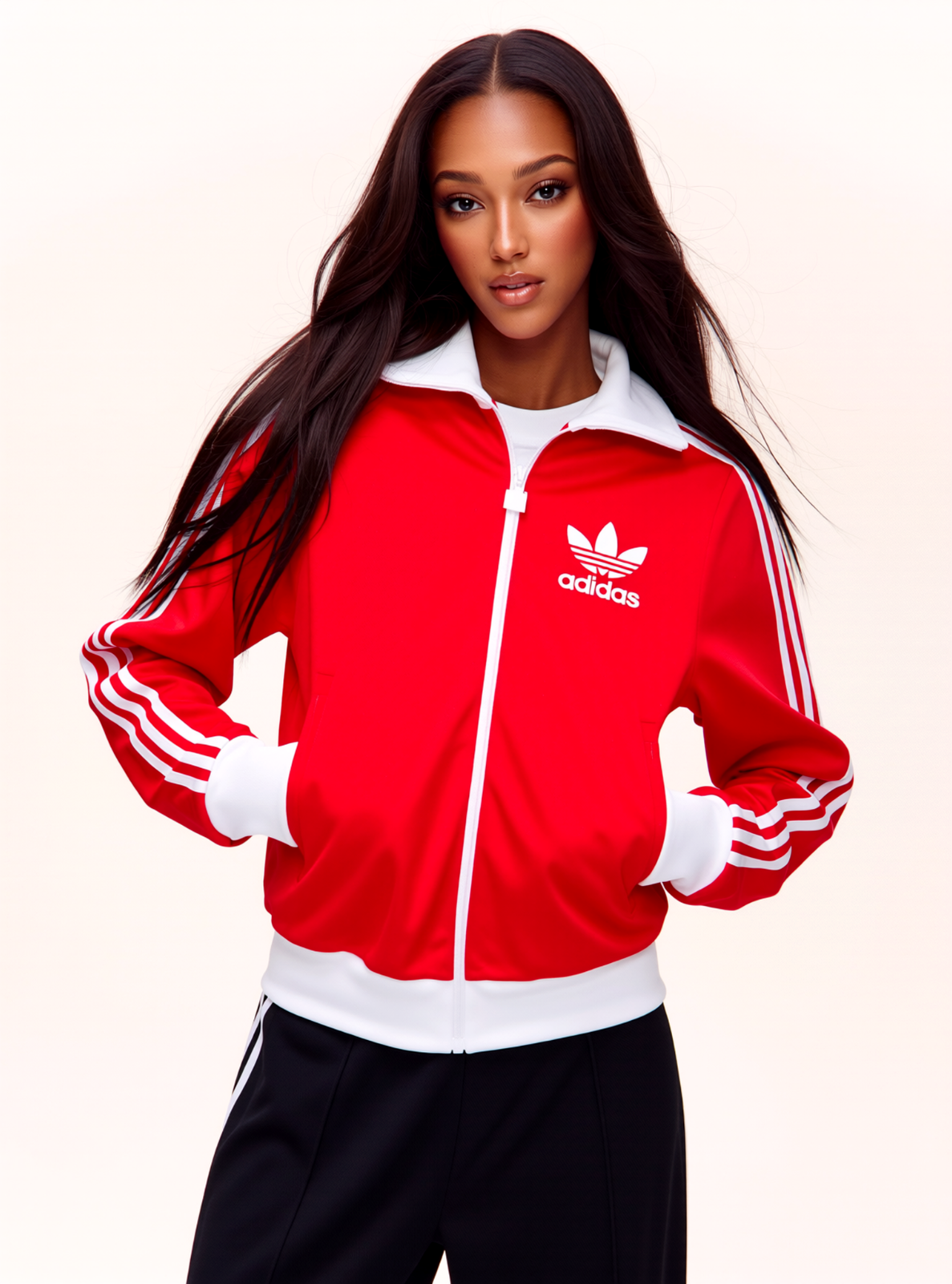 Adidas Classic Beckenbauer Vintage Outdoor Jacke JX7850 rot weiss Gr.XL/42-44