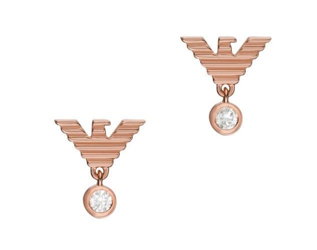 Emporio Armani 1 Paar Ohrstecker roségold 925 Sterling Silber