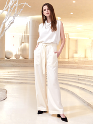 Boss Orange Better Boss Hose offwhite mit Gürtel Gr.34