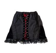 Rock Corsagenschnürung Gothic Punk Rock Pinstripe  schwarz Gr. 34-38 freesize