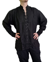Bäres Gothic Steampunk Vintage Pirat  Mittelalter Schnürung schwarz Gr.XL
