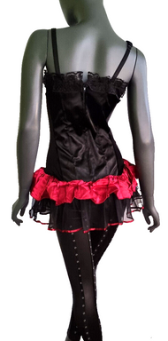 Bäres Stäbchen Corsagentop Spitze Gothic Punk Victorian Minikleid Gr. 36-38