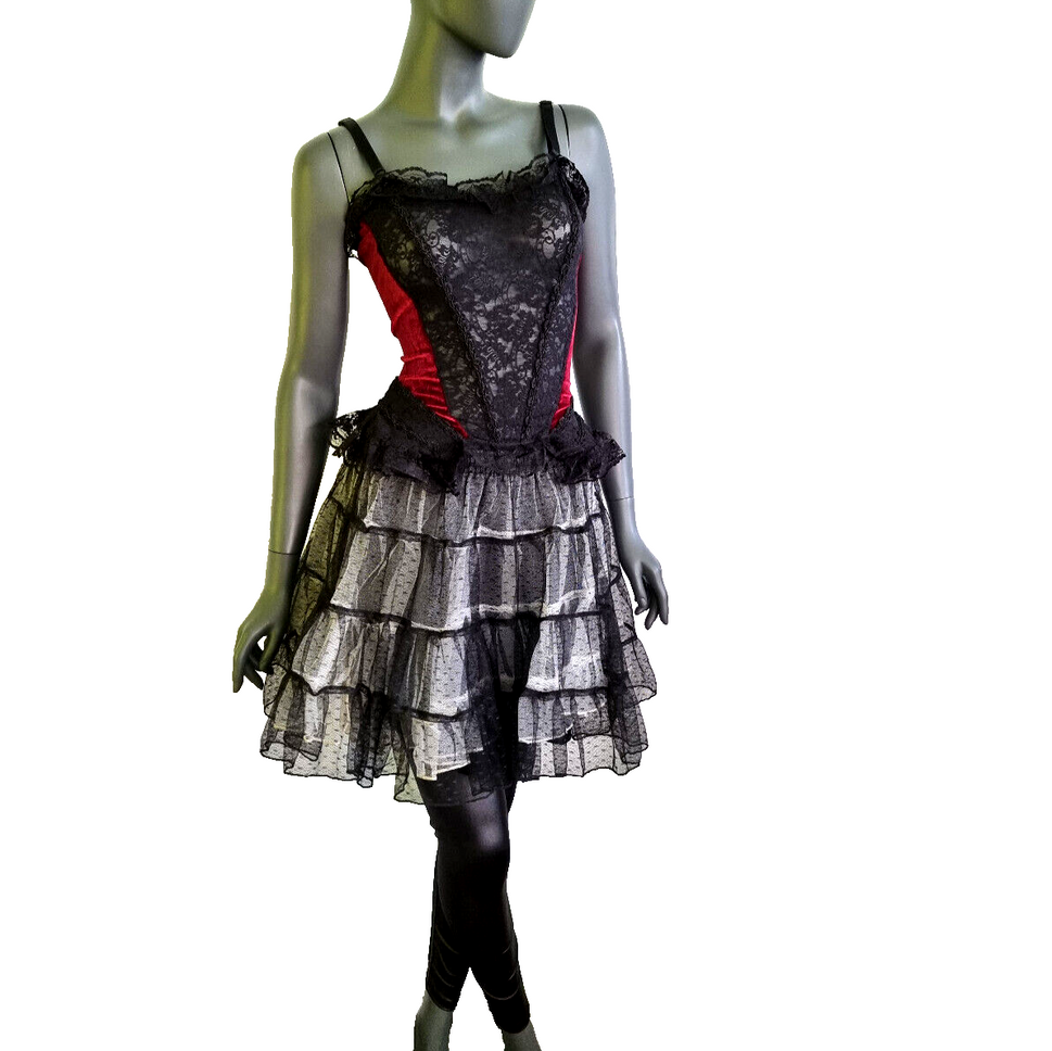Bäres Stäbchen Corsagentop Spitze Gothic Punk Victorian  transparent Gr.36/38
