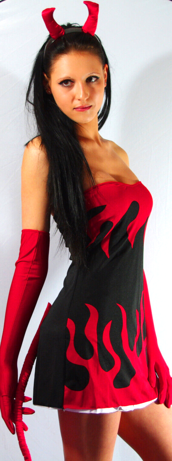 Faschingskostüm Karneval 2 in 1 Kostüm Engel und Teufel Gr.38/40