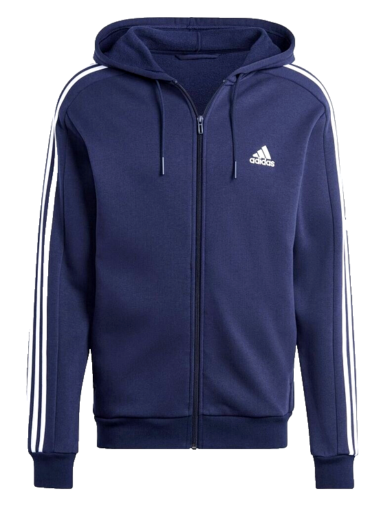 Adidas Essentials Fleece 3-Stripes Full-Zip Hoodie IJ6478 Gr.4XL