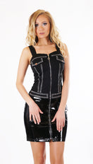 Zeige Bild GIORGIA Sexy Stretchtop mit Nieten und Zipper Gr.34/36 3