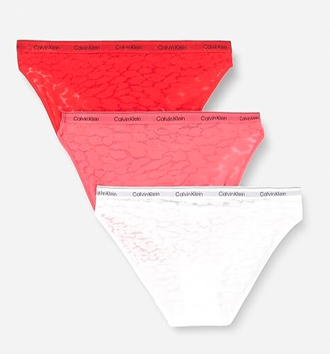 CALVIN KLEIN 3x Damen Lace Slips Brazilian Spitze Gr.3XL